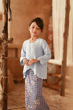 The Asal Kita Embellish Kebaya Top - Clean Blue