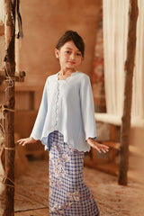 The Asal Kita Embellish Kebaya Top - Clean Blue