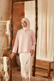 The Asal Kita Women Kedah Broderie Blouse - Baby Pink