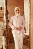 The Asal Kita Women Kedah Broderie Blouse - Baby Pink