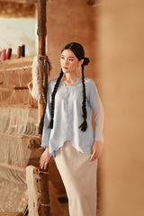 The Asal Kita Women Embellish Kebaya Top - Clean Blue