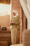 The Asal Kita Women Folded Skirt - Oat Grain