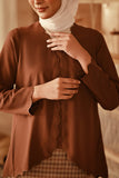 The Asal Kita Women Embellish Kebaya Top - Milk Chocolate