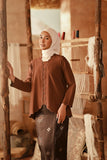 The Asal Kita Women Embellish Kebaya Top - Milk Chocolate