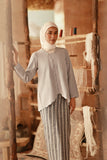 The Asal Kita Women Embellish Kebaya Top - Stone Grey