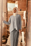 The Asal Kita Women Embellish Kebaya Top - Stone Grey
