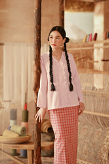 The Asal Kita Women Embroidered Kebaya Top - Coral Blush