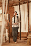 The Asal Kita Women Folded Skirt - Phantom Stripe
