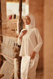 The Asal Kita Women Embroidered Kebaya Top - Fog Cream