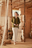 The Asal Kita Women Embroidered Kebaya Top - Green Olive