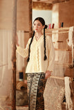 The Asal Kita Women Embroidered Kebaya Top - Pastel Yellow