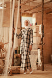 The Asal Kita Women Folded Skirt - Vintage Grid