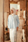 The Asal Kita Women Embroidered Kebaya Top - Baby Blue