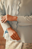 The Asal Kita Women Embroidered Kebaya Top - Baby Blue