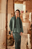The Asal Kita Women Lace Kebaya Top - Sage Green