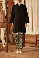 The Asal Kita Women Jacquard Skirt - Periwinkle Bloom