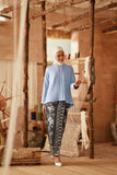 The Asal Kita Women Lace Kebaya Top - Ice Blue