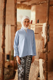 The Asal Kita Women Lace Kebaya Top - Ice Blue