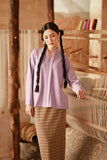 The Asal Kita Women Lace Kebaya Top - Violet Powder
