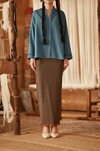 The Asal Kita Women Lace Skirt - Linea Steel