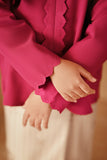 The Asal Kita Embroidered Kebaya Top - Deep Fuchsia