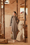 The Asal Kita Women Fusion Kurung Top - Stone Canvas
