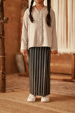 The Asal Kita Folded Skirt - Phantom Stripe