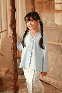 The Asal Kita Embroidered Kebaya Top - Baby Blue