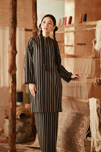 The Asal Kita Women Fusion Kurung Top - Phantom Stripe