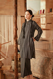 The Asal Kita Women Fusion Kurung Top - Phantom Stripe