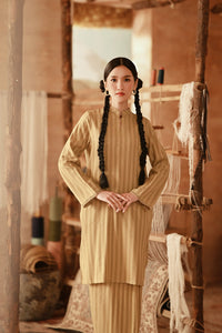 The Asal Kita Women Fusion Kurung Top - Oat Grain