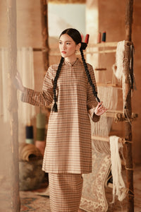 The Asal Kita Women Fusion Kurung Top - Wood Finebox