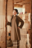 The Asal Kita Women Fusion Kurung Top - Dark Olive