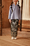 The Asal Kita Jacquard Skirt - Periwinkle Bloom