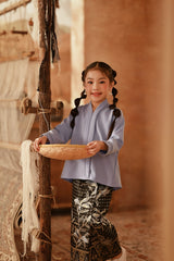 The Asal Kita Lace Kebaya Top - Ice Blue