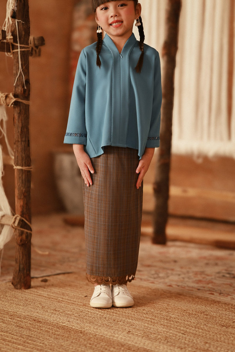 The Asal Kita Lace Skirt - Linea Steel