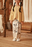 The Asal Kita Jacquard Skirt - Golden Bloom