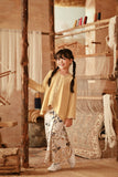 The Asal Kita Jacquard Skirt - Golden Bloom