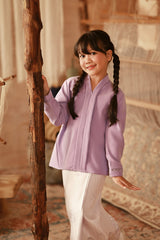 The Asal Kita Lace Kebaya Top - Violet Powder