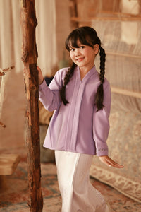 The Asal Kita Lace Kebaya Top - Violet Powder