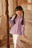 The Asal Kita Lace Kebaya Top - Violet Powder