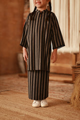 The Asal Kita Folded Skirt - Phantom Stripe
