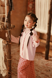 The Asal Kita Embroidered Kebaya Top - Coral Blush