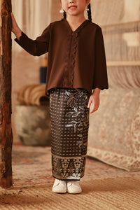 The Asal Kita Jacquard Skirt - Chocolate Bloom