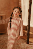 The Asal Kita Kedah Striped Blouse - Peanut Regal