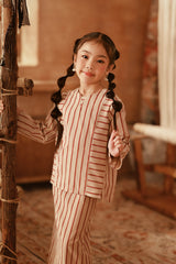 The Asal Kita Kedah Striped Blouse - Peanut Regal