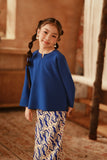 The Asal Kita Kedah Broderie Blouse - Classic Blue