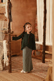 The Asal Kita Folded Skirt - Green Regal