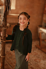 The Asal Kita Embellish Kebaya Top - Emerald Green