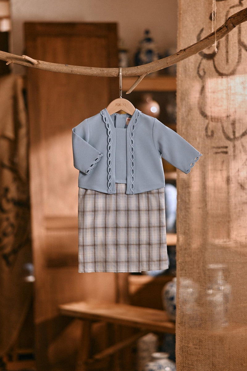 The Hariri Babies Classic Kebaya - Meadowlight Blue Fog